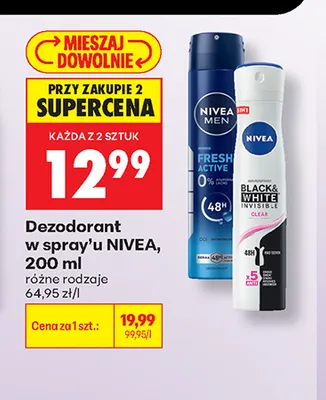 Dezodorant w spray'u Nivea Men Fresh Active promocja w Biedronka
