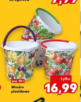 Wiadro plastikowe poj. 10l promocja w Kaufland