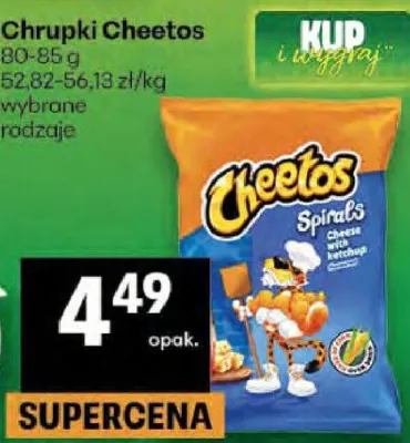 Chrupki Cheetos Spirals promocja w Delikatesy Centrum