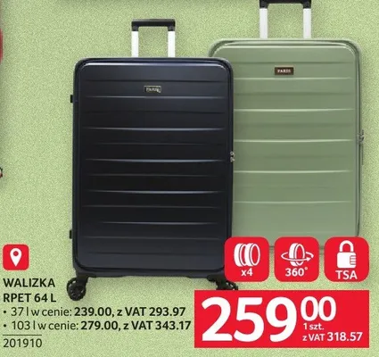 Walizka Rpet 64 L promocja w Selgros