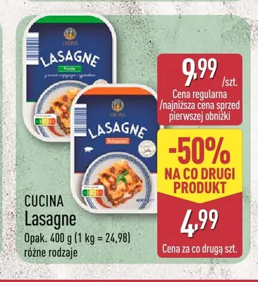 Lasagne Verdure Cucina promocja w Aldi