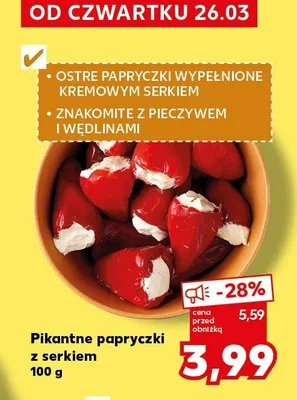 Pikantne papryczki z serkiem promocja w Kaufland