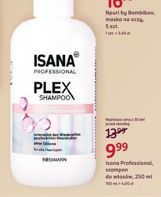 Szampon do włosów Isana Professional Plex promocja w Rossmann