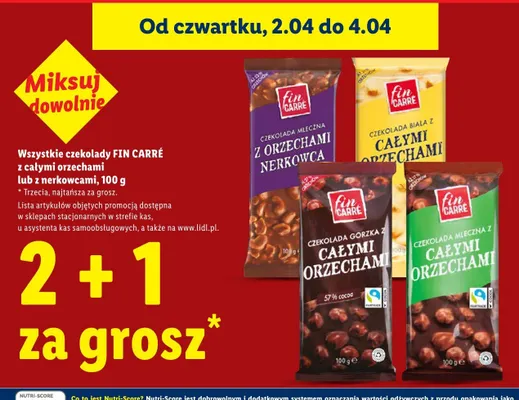 Czekolada mleczna wybrane rodzaje promocja w Lidl