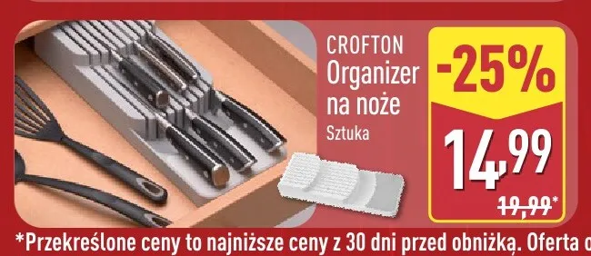 Organizer na noże Crofton promocja w Aldi