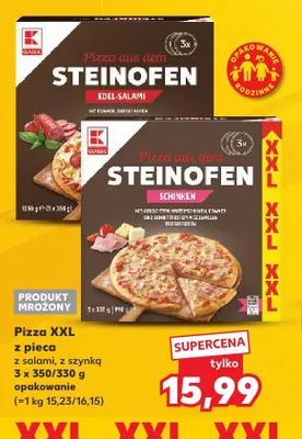 Pizza XXL z pieca z szynką K-Classic Steinofen Schinken promocja w Kaufland