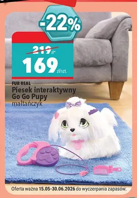 Piesek interaktywny Fur Real Go Go Pupy maltańczyk promocja w Biedronka