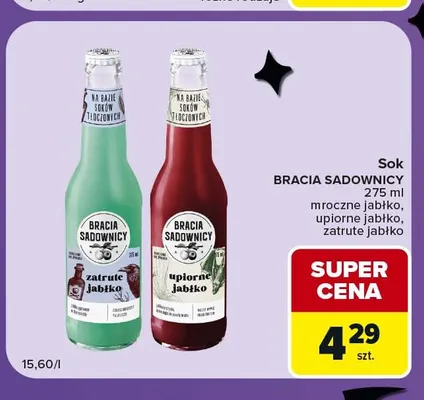 Sok mroczne jabłko Bracia Sadownicy promocja w Carrefour Market