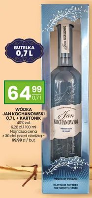 Wódka Jan Kochanowski + kartonik promocja w Twój Market