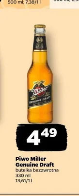 Piwo Miller Genuine Draft 330 ml promocja w Netto