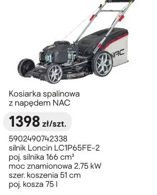 Kosiarka spalinowa z napędem NAC promocja w Castorama