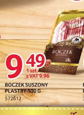 Boczek suszony plastry ZMB Białystok promocja w Selgros