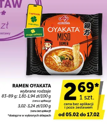 Ramen Oyakata Miso promocja w Euro Sklep