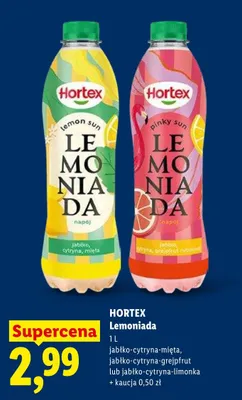 Lemoniada jabłko-cytryna-mięta, jabłko-cytryna-grejpfrut lub jabłko-cytryna-limonka promocja w Lidl