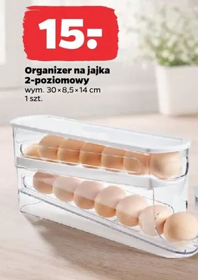Organizer na jajka 2-poziomowy promocja w Netto