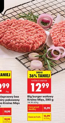 Big burger wołowy promocja w Biedronka
