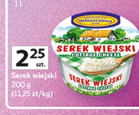 Serek wiejski Włoszczowa promocja w Auchan