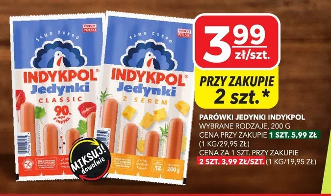Parowki jedynki różne rodzaje promocja w Top Market