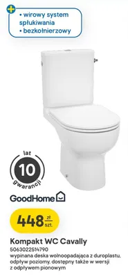 Kompakt WC GoodHome Cavally promocja w Castorama