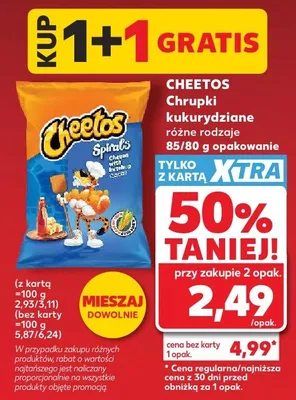 Chrupki kukurydziane Cheetos Spirals promocja w Kaufland