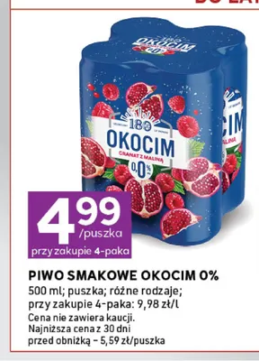 Piwo bezalkoholowe smakowe Okocim promocja w Stokrotka