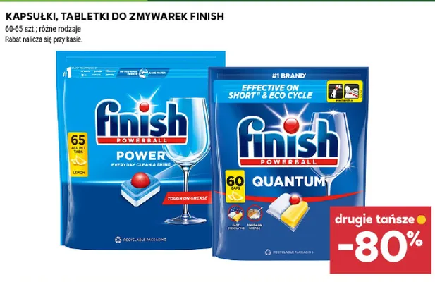 Kapsułki, tabletki do zmywarek Finish promocja w Stokrotka