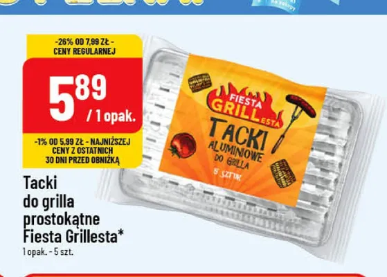 Tacki do grilla prostokątne Fiesta Grillesta promocja w POLOmarket