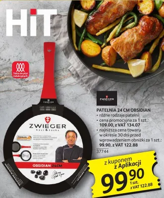 Patelnia 24 cm Obsidian Zwieger promocja w Selgros