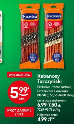 Kabanosy Tarczyński Exclusive wieprzowe promocja w Żabka