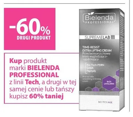 Krem Time-Resist Extra Lifting Cream przeciwzmarszczkowy wygładzająco-ujędrniający Supremelab 3R promocja w Hebe