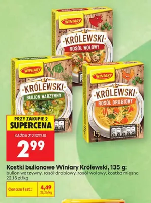 Kostki bulionowe Winiary Królewski Bulion warzywny promocja w Biedronka