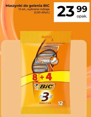 Maszynki do golenia BIC 3 Sensitive promocja w Auchan
