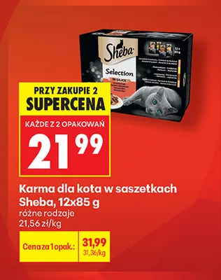 Karma dla kota w saszetkach Sheba 12-pak promocja w Biedronka