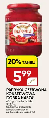Papryka czerwona konserwowa Dobra Nasza! promocja w Chata Polska