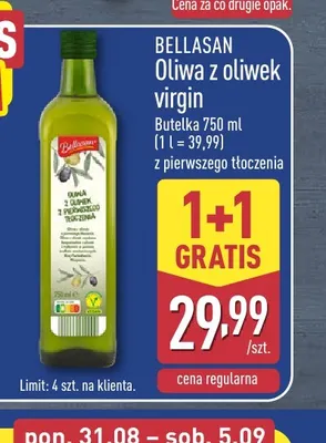Oliwa z oliwek virgin Bellasan promocja w Aldi