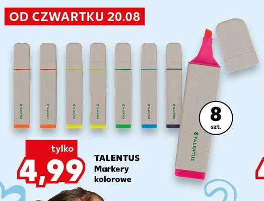 Markery kolorowe Talentus 8-pak promocja w Kaufland