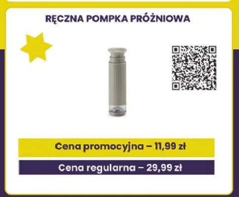Ręczna pompka próżniowa promocja w Stokrotka