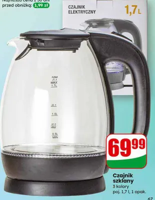 Czajnik elektryczny szklany promocja w Dino