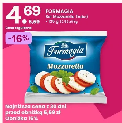 Ser Mozzarella kulka Formagia promocja w Frisco