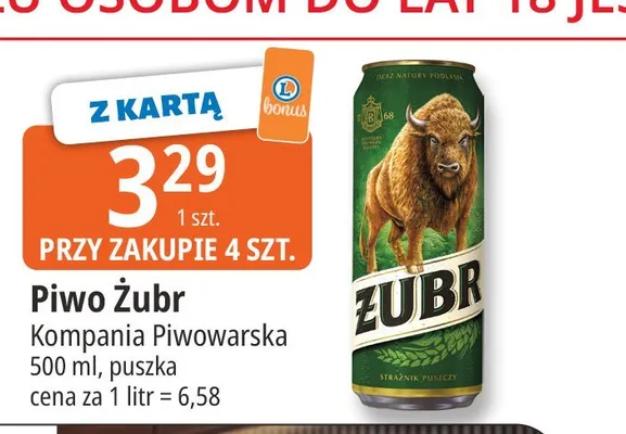 Piwo Żubr promocja w Leclerc