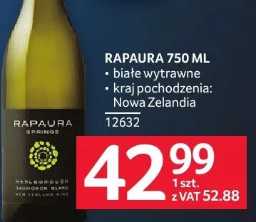 Wino RAPAURA 750 ML promocja w Selgros