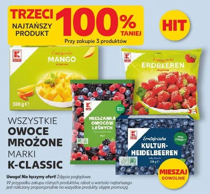 Owoce mrożone wszystkie K-Classic promocja w Kaufland