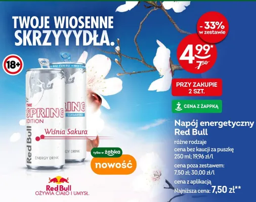 Napój energetyczny Wiśnia Sakura promocja w Żabka