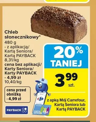 Chleb słonecznikowy promocja w Carrefour