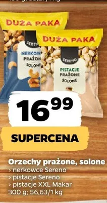 Orzechy prażone solone nerkowce Sereno promocja w Netto