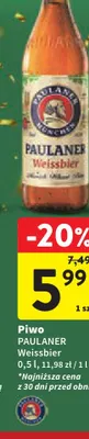 Piwo Paulaner Weissbier promocja w Intermarche