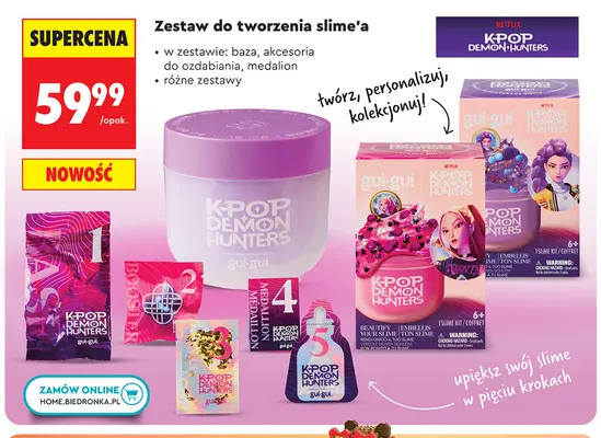 Zestaw do tworzenia slime'a gui-gui promocja w Biedronka