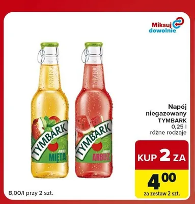 Napój niegazowany Tymbark Jabłko Mięta promocja w Carrefour Market