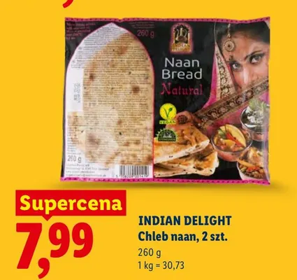 Chleb naan 2 szt. Indian Delight promocja w Lidl