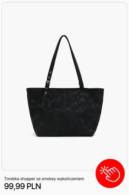 Torebka shopper ze smokey wykończeniem Cropp promocja w Cropp